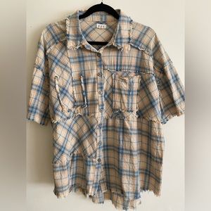 Womens Pol button up oversized . Size Small